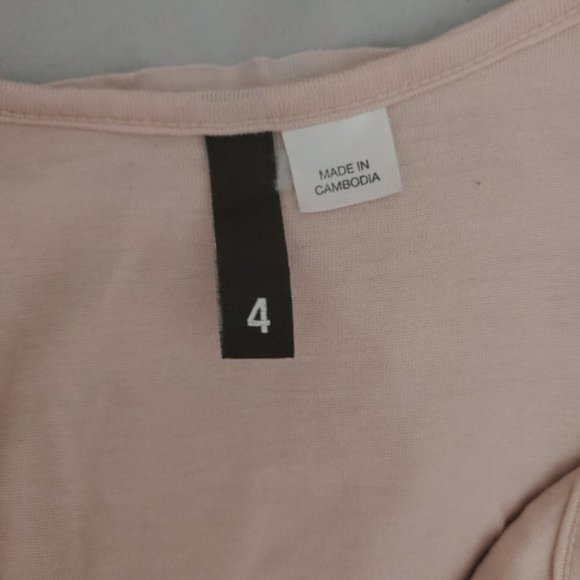 Ruffled Blush Pink Double Lined Bodycon Dress - Picture 8 of 8